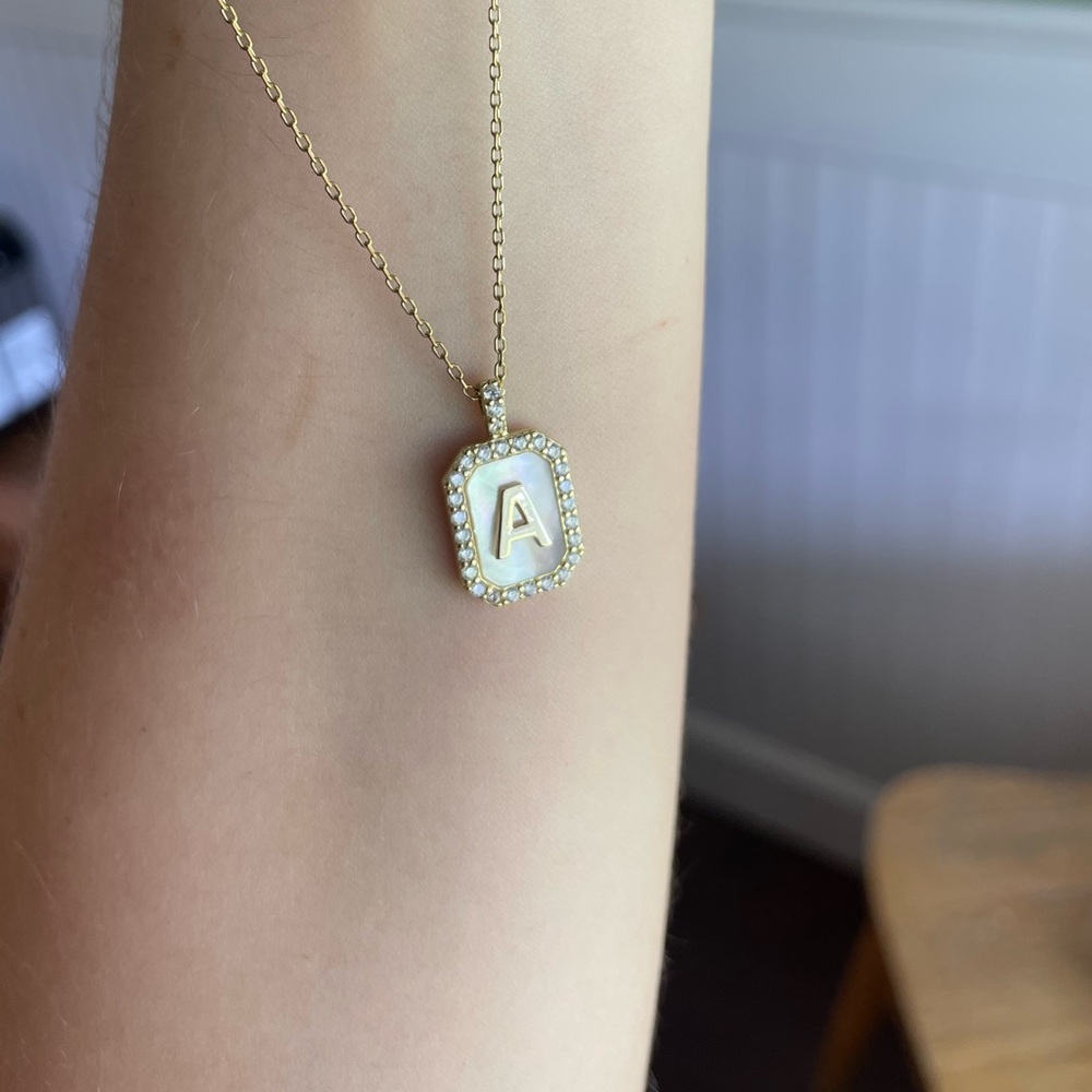 Gold Initial Pendant Necklace